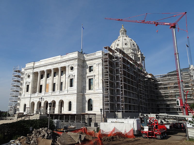 The east façade of the Minnesota State Capitol