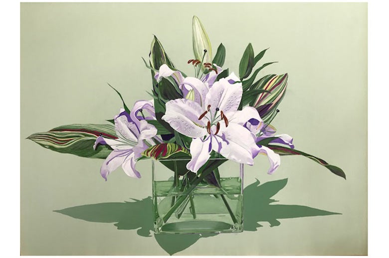 Phyllis Yes&#039; Calm Lillies painting